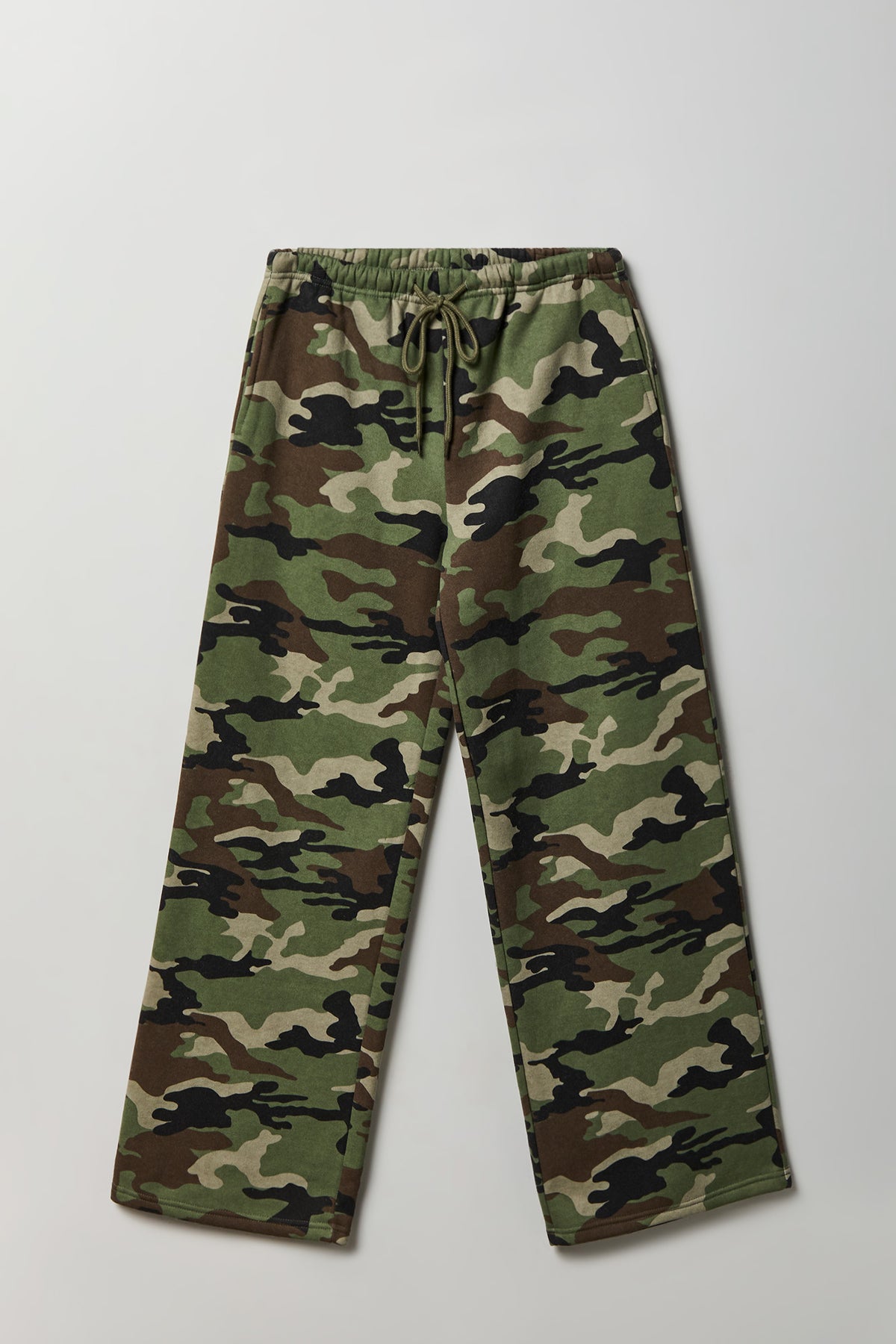 Luxe Fleece Wide Leg Sweatpant - Camouflage