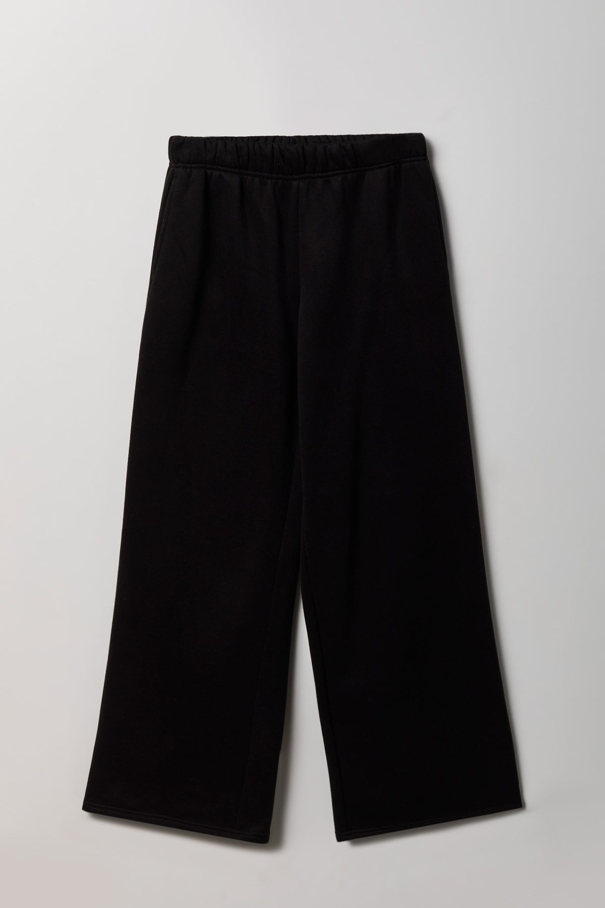 Fleece Ultra Wide Leg Sweatpant - Black