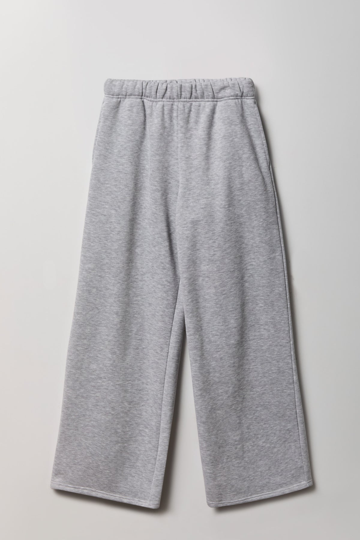 Fleece Ultra Wide Leg Sweatpant - Heather Grey