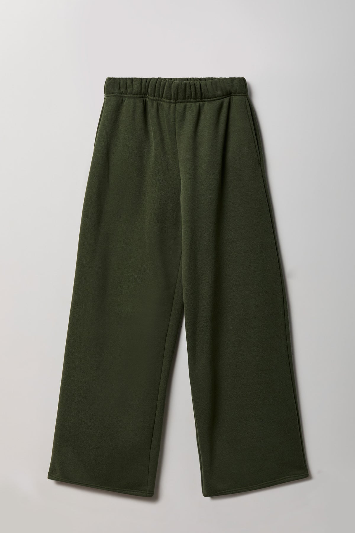 Fleece Ultra Wide Leg Sweatpant - Green
