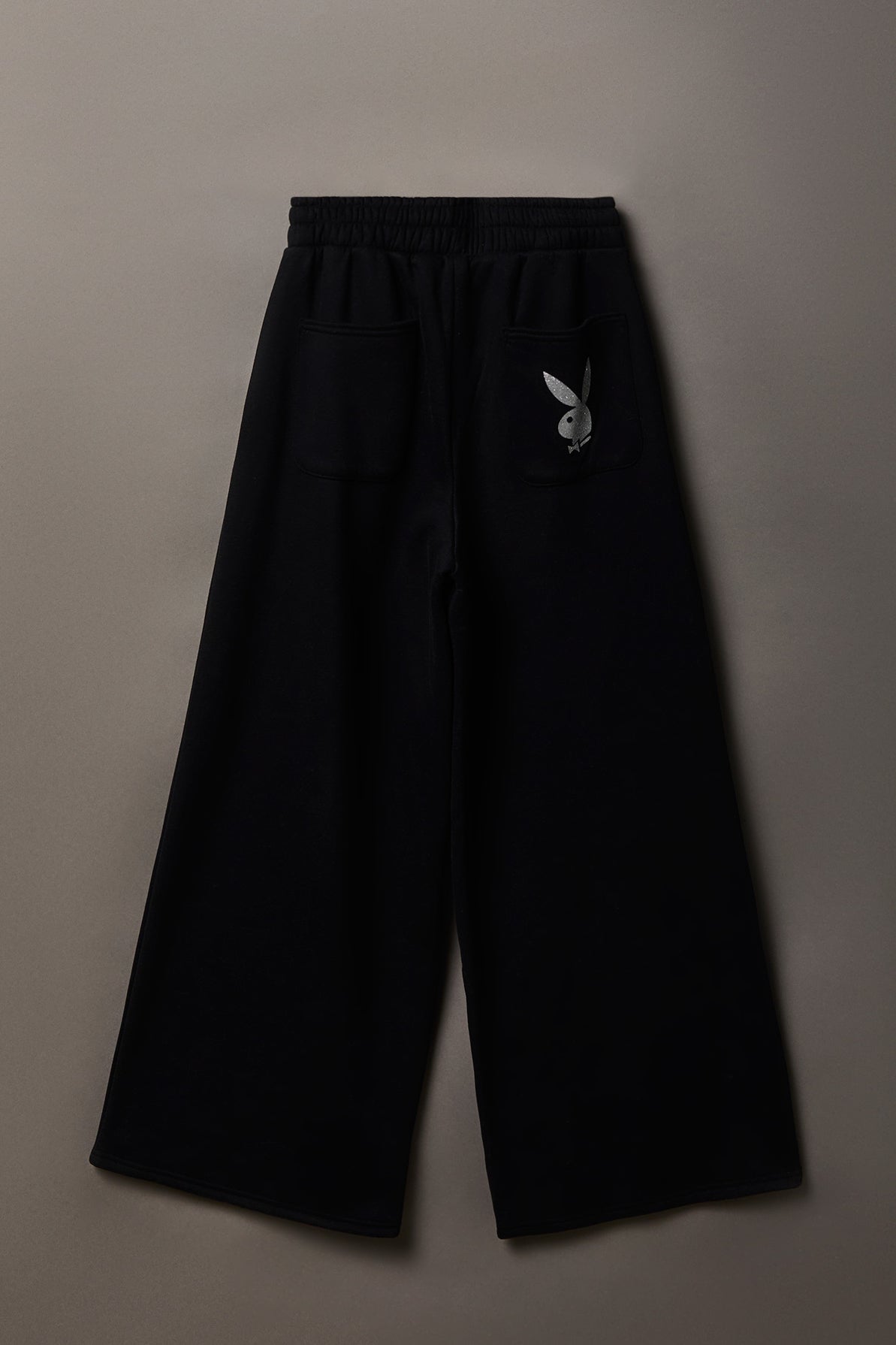 Alt View 2. Playboy Fleece Ultra Wide Leg Sweatpant - Black