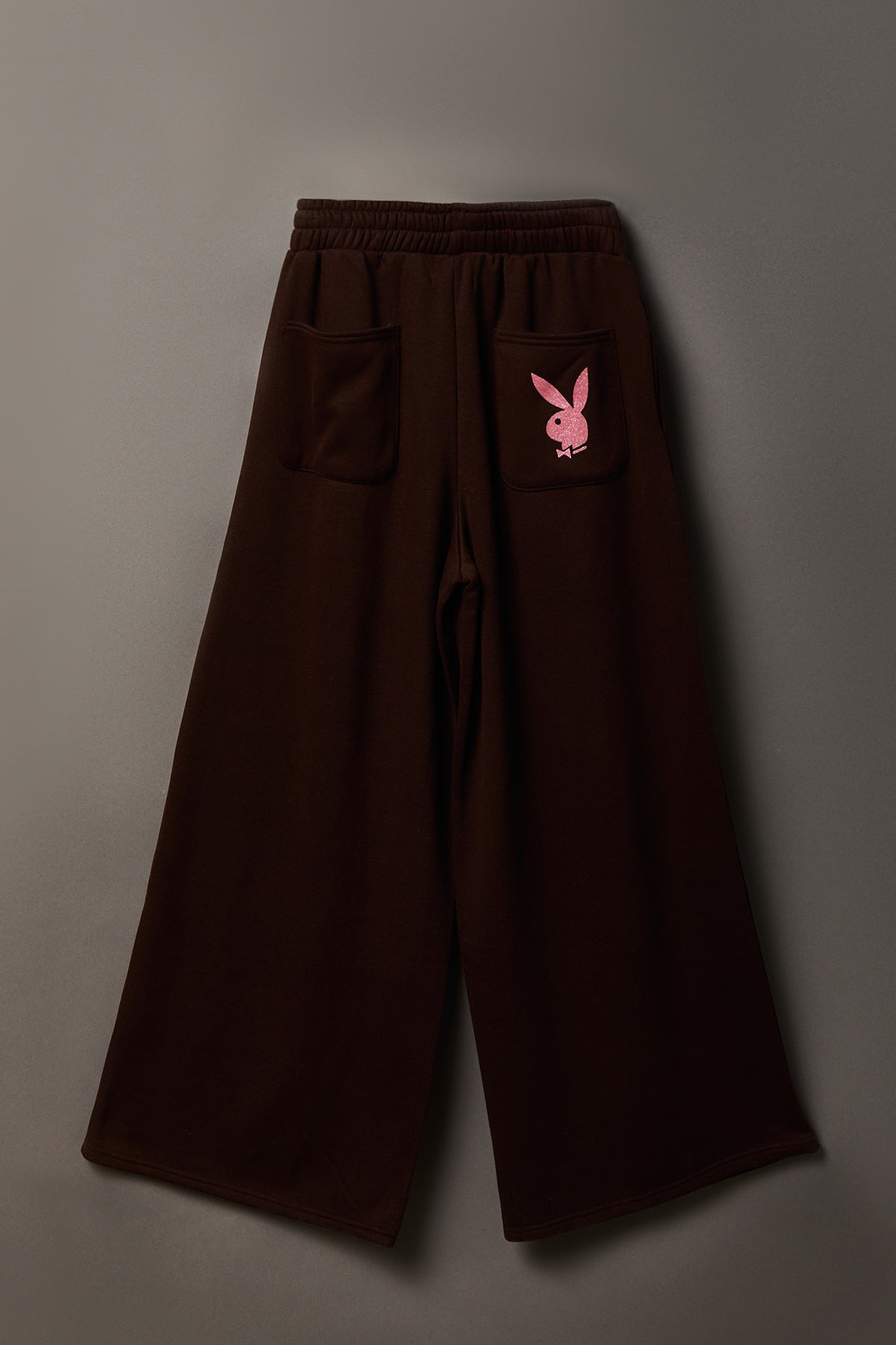 Alt View 2. Playboy Fleece Ultra Wide Leg Sweatpant - Brown