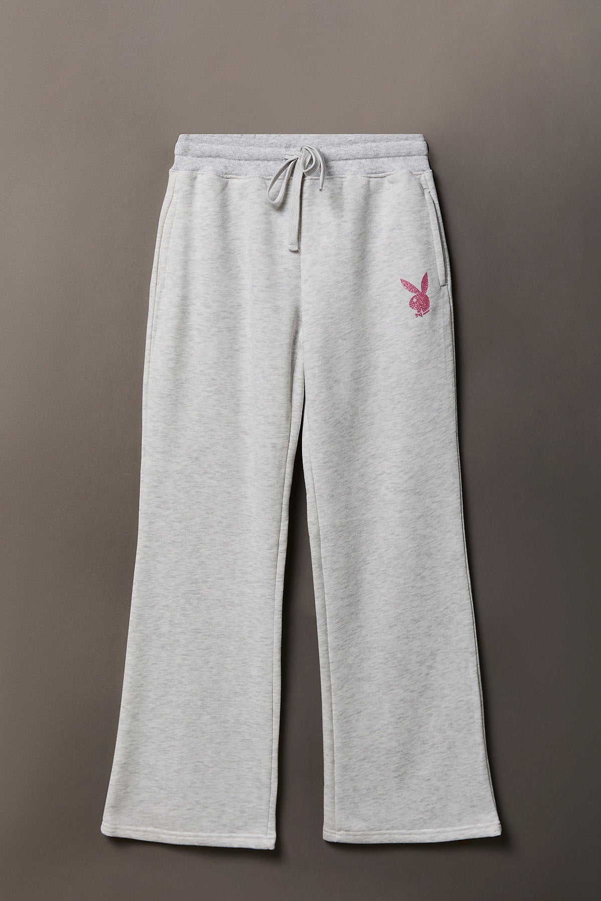 Alt View 4. Playboy Fleece Flare Sweatpant - Light Grey