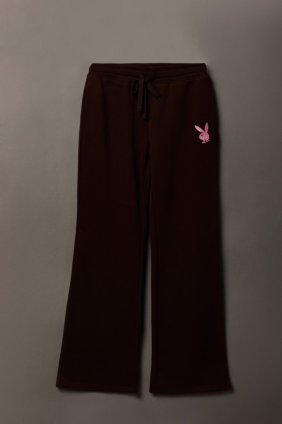 Alt View 4. Playboy Fleece Flare Sweatpant - Brown