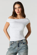Off Shoulder Ruched Top
