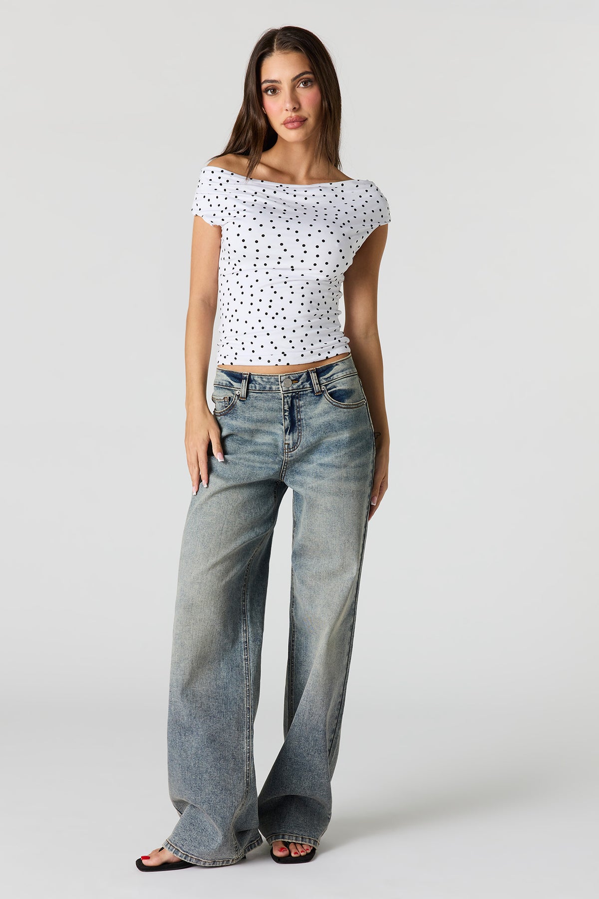 Alt View 3. Off Shoulder Ruched Top - Off White