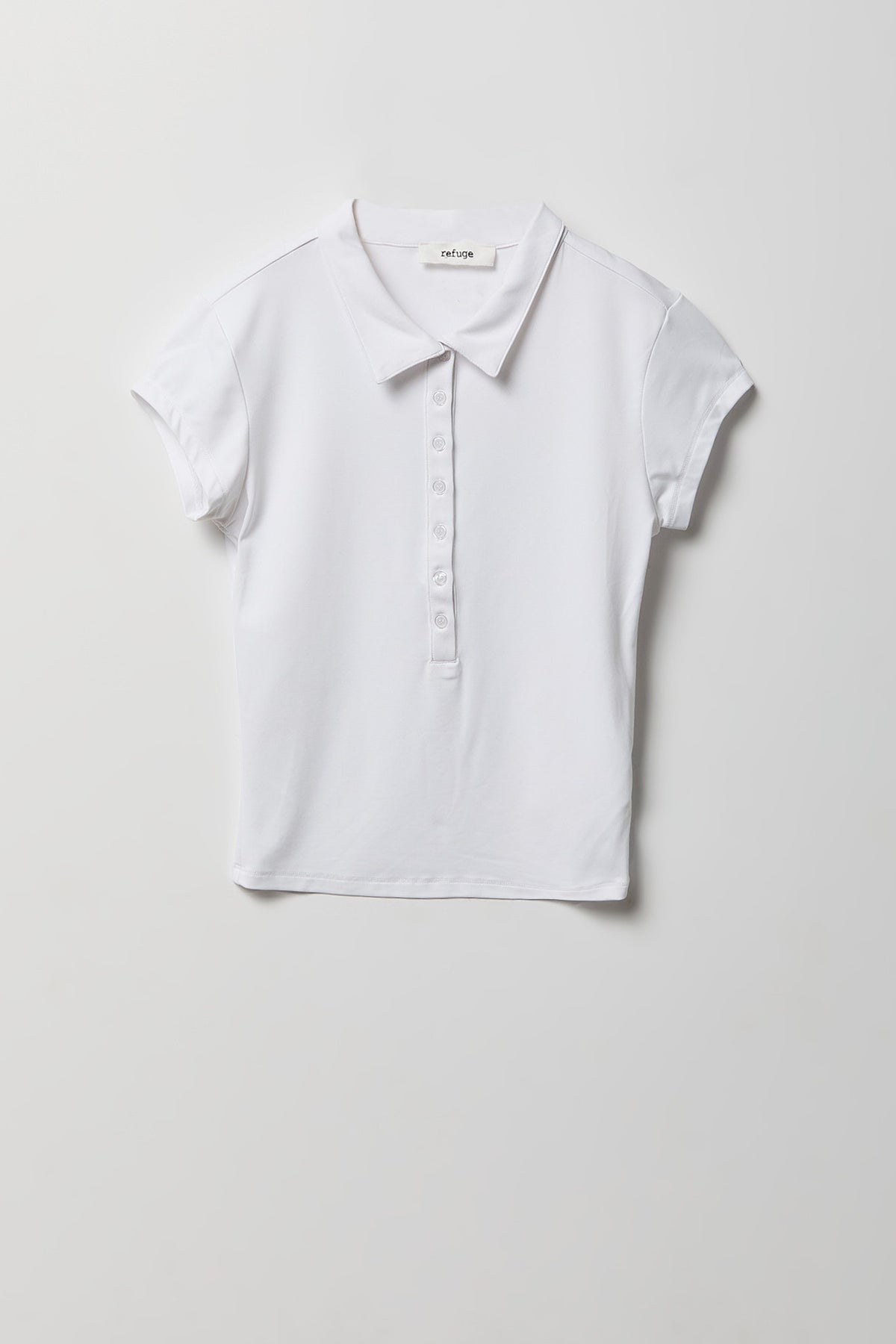 Alt View 4. Contour Button-Up Polo - White