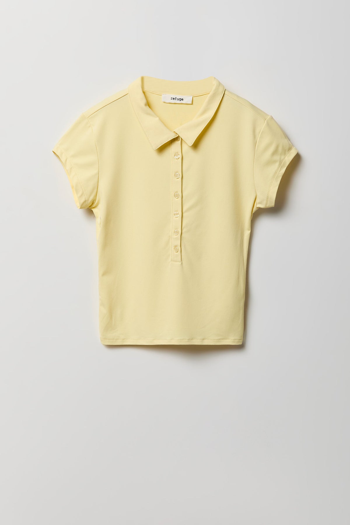 Alt View 4. Contour Button-Up Polo - Yellow