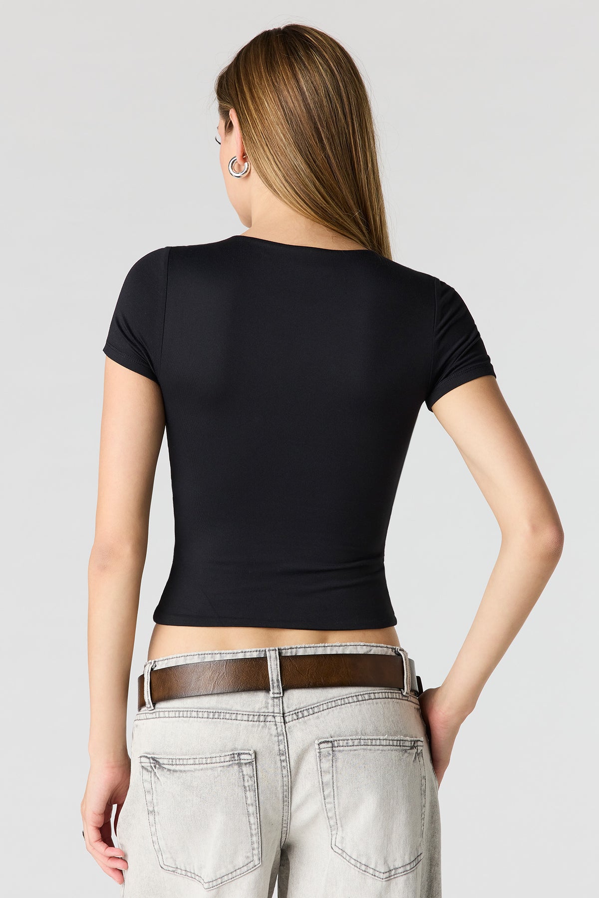 Alt View 5. Contour Crewneck T-Shirt - Brown