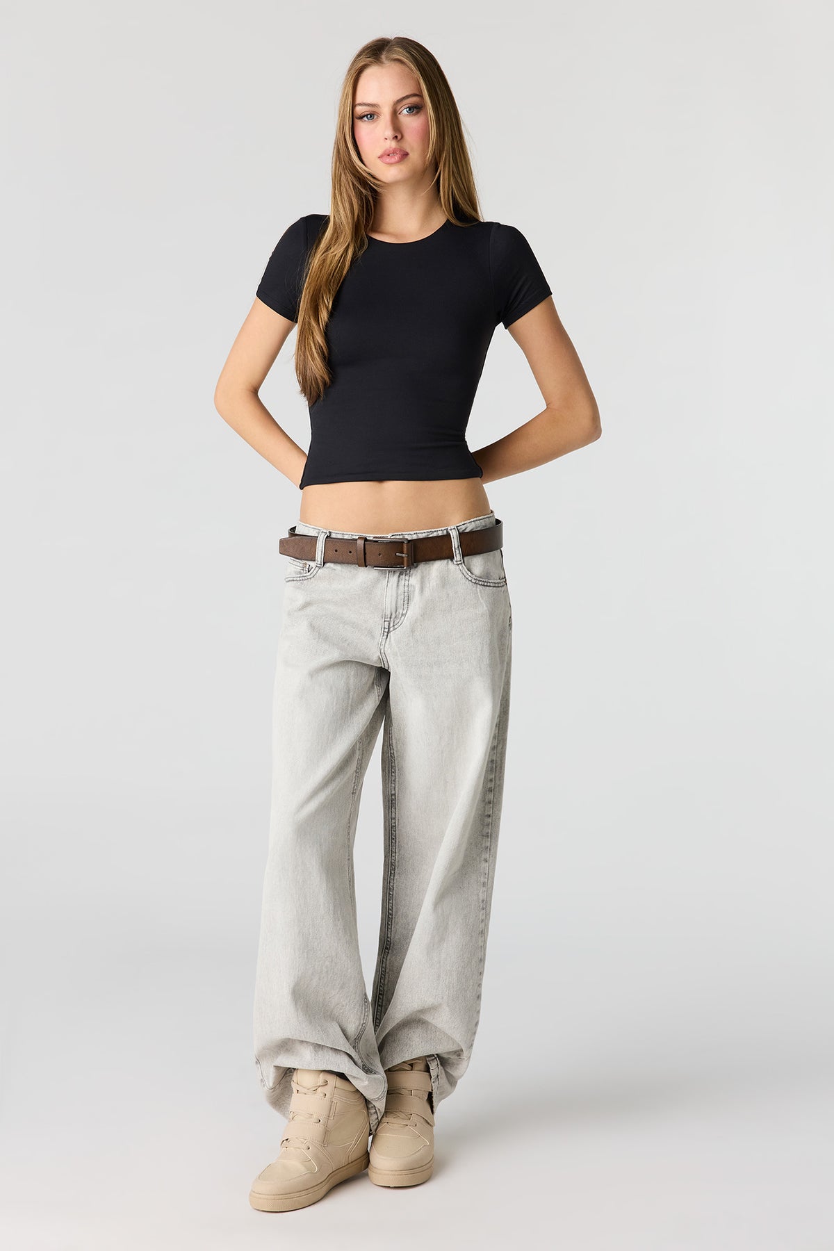 Alt View 6. Contour Crewneck T-Shirt - Brown