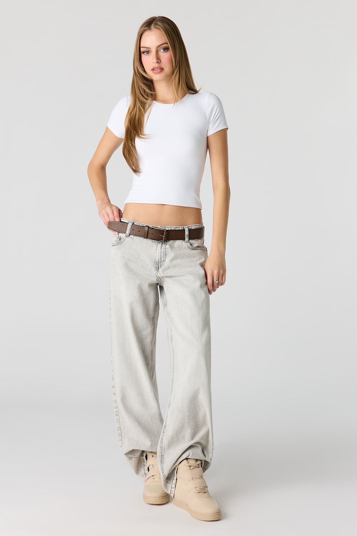 Alt View 9. Contour Crewneck T-Shirt - Brown