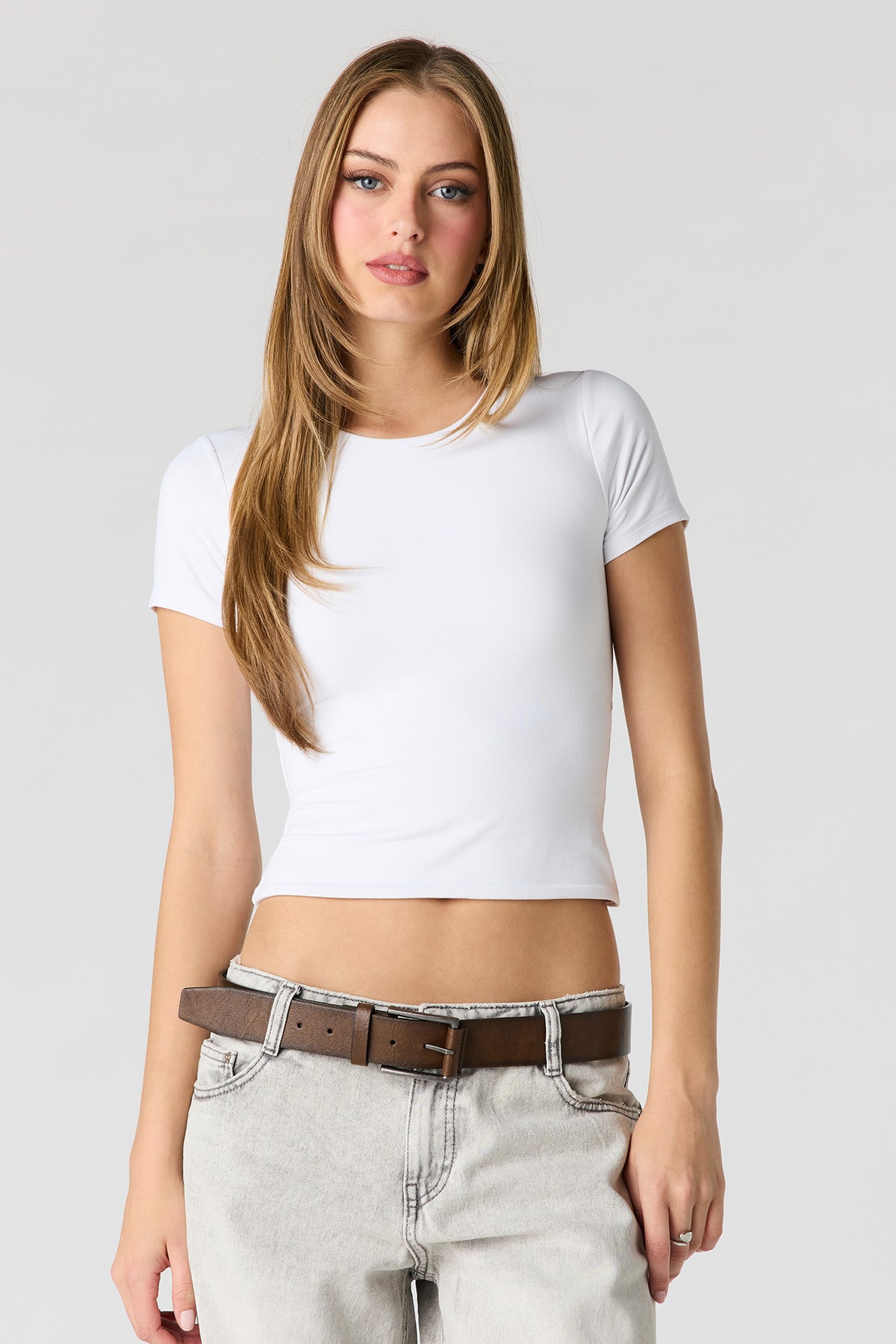 Alt View 7. Contour Crewneck T-Shirt - Brown