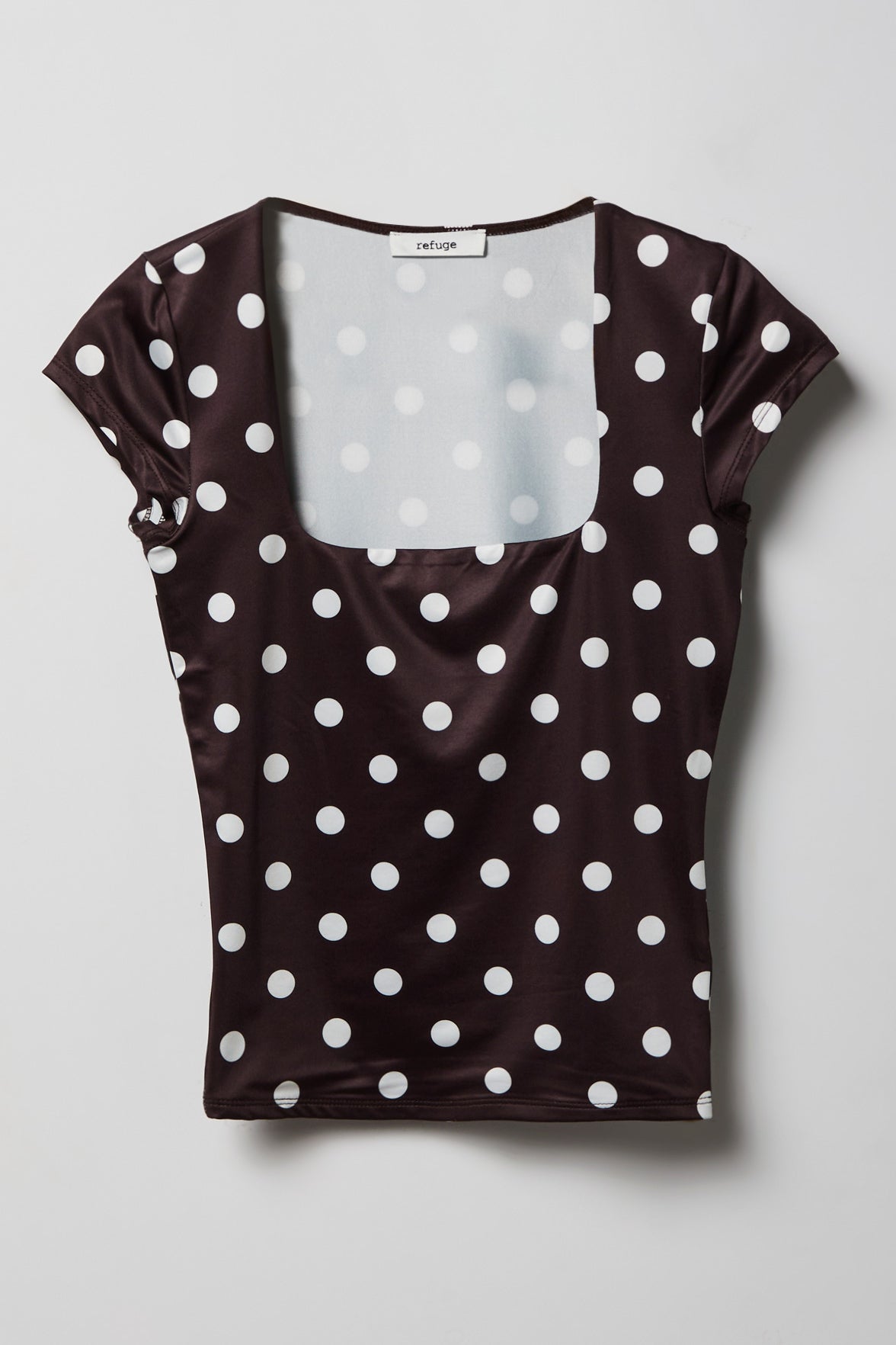 Alt View 4. Luxe Heavy Contour Square Neck Top - Medium Brown