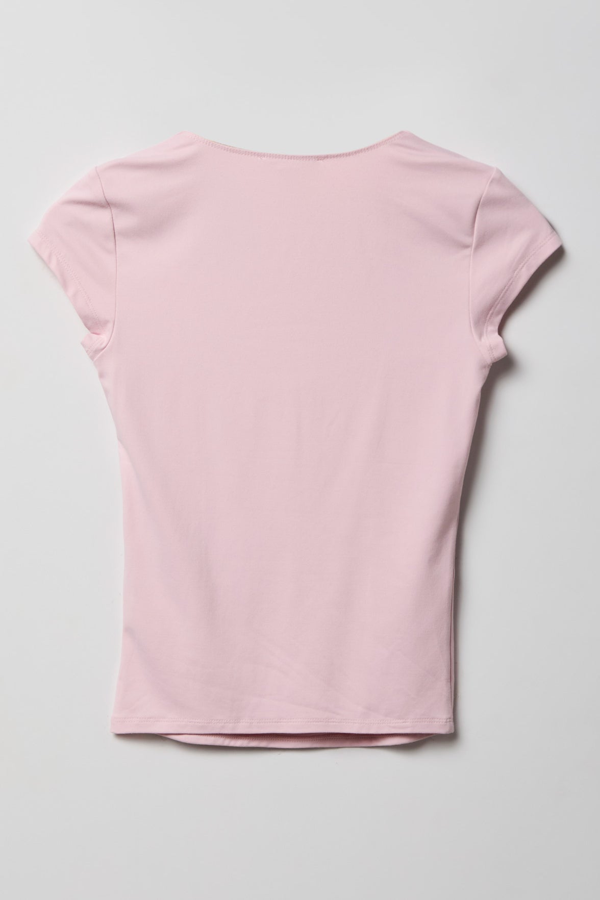 Alt View 5. Luxe Heavy Contour Square Neck Top - Light Pink