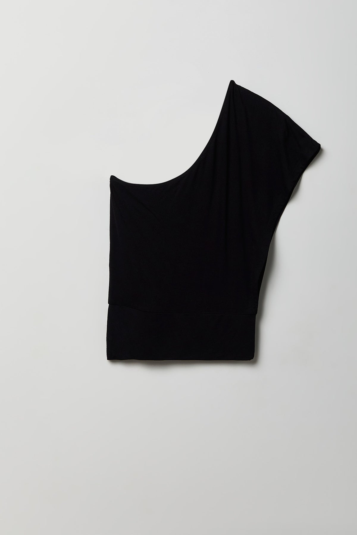 Alt View 2. One Shoulder Top - Black