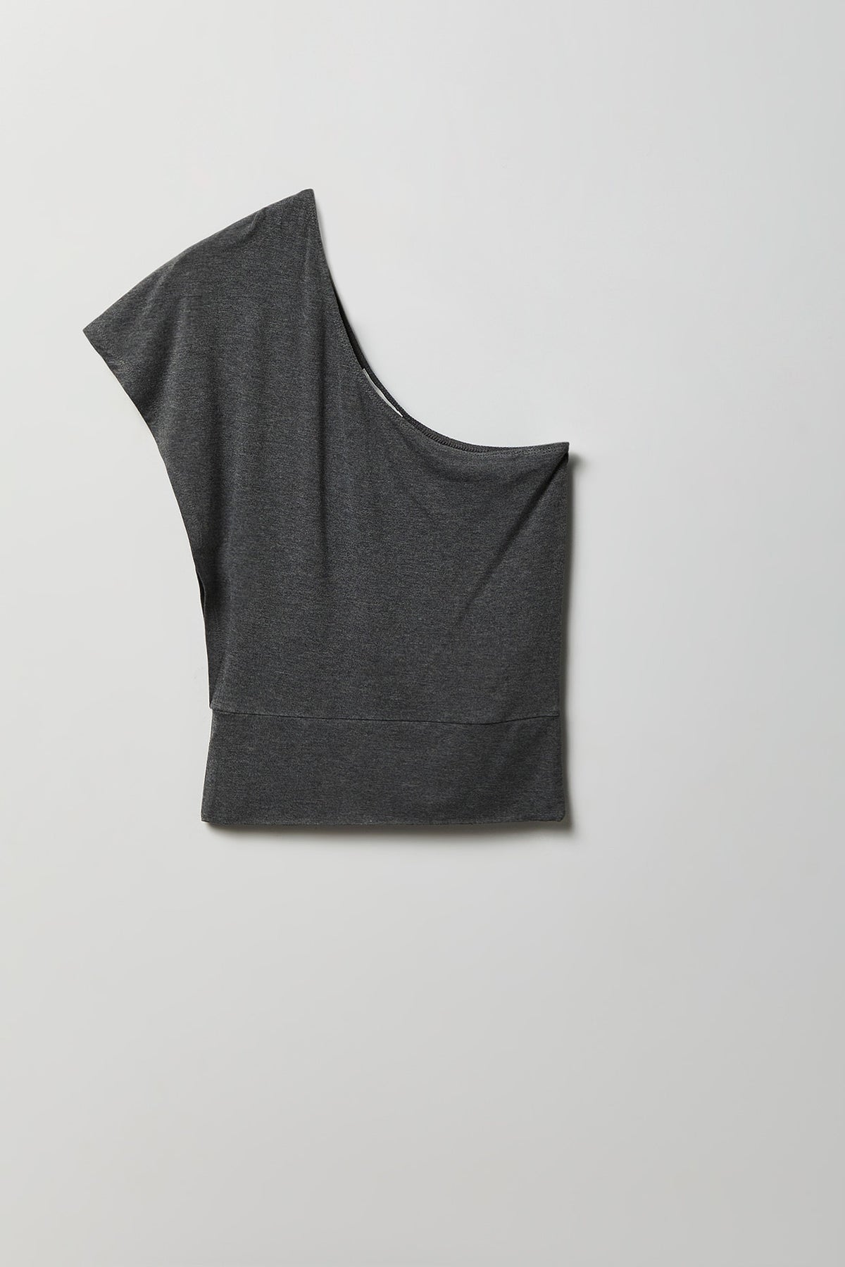 One Shoulder Top - Dark Grey