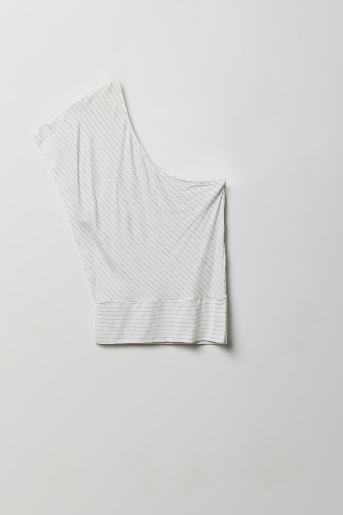 One Shoulder Top - Light Grey