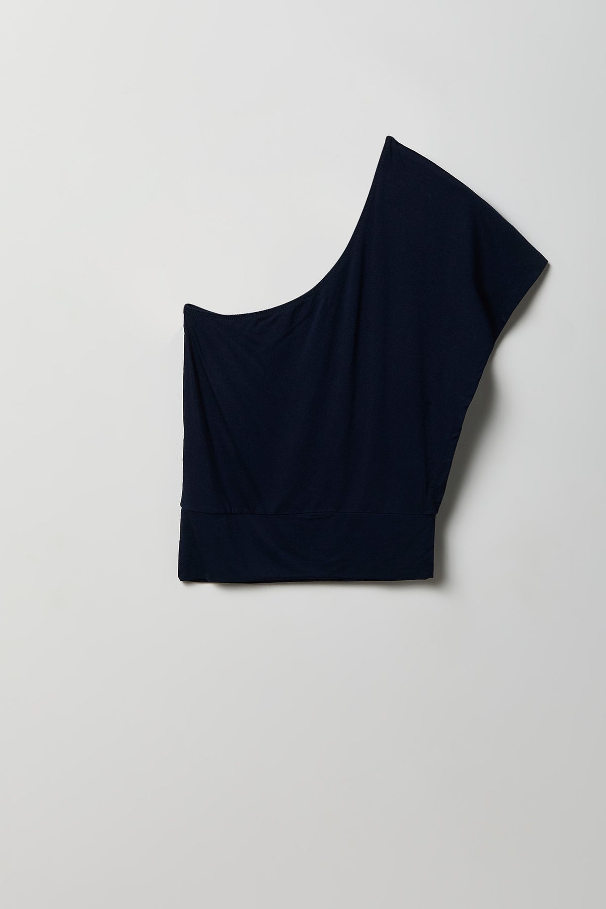 Alt View 2. One Shoulder Top - Navy