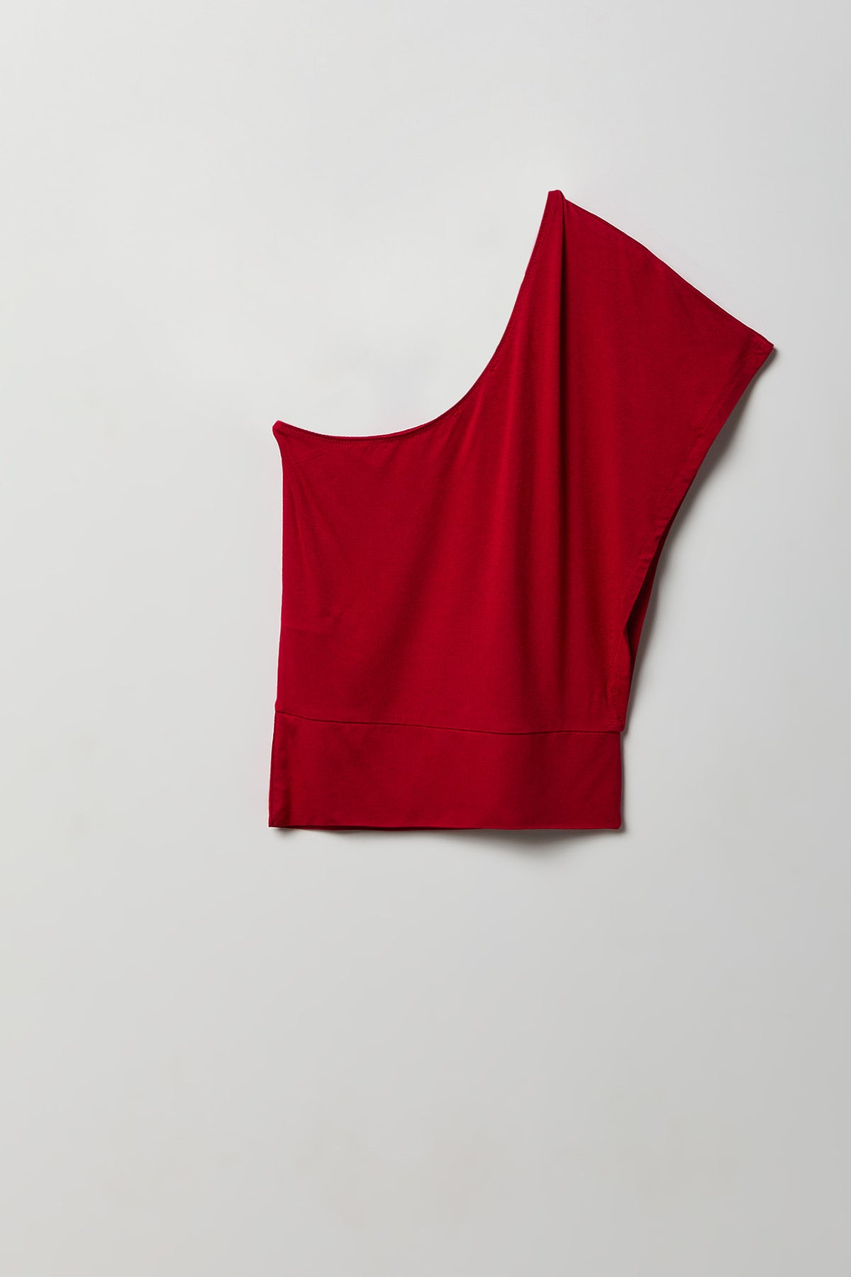 Alt View 2. One Shoulder Top - Red