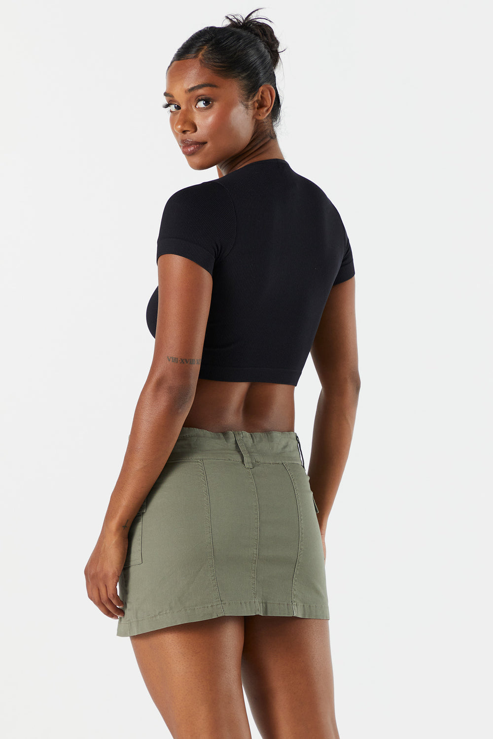 Seamless Ribbed Cropped T-Shirt Seamless Ribbed Cropped T-Shirt 5
