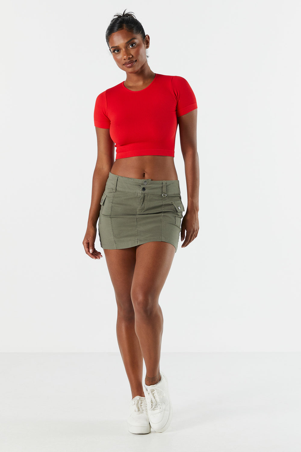Seamless Ribbed Cropped T-Shirt Seamless Ribbed Cropped T-Shirt 18