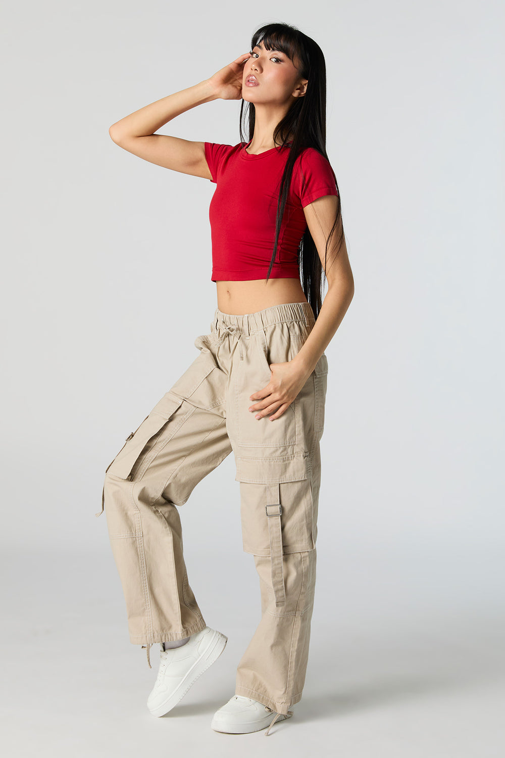 Double Layered Cropped T-Shirt Double Layered Cropped T-Shirt 15