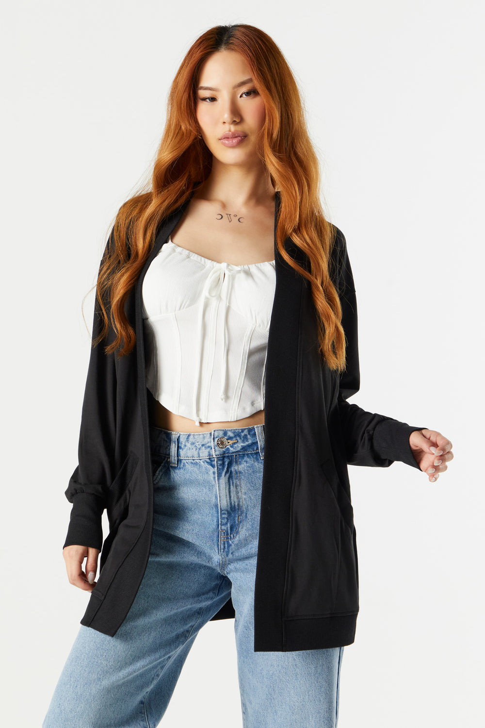 Open Front Pocket Cardigan Open Front Pocket Cardigan 4
