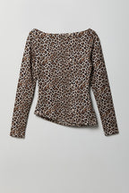 Luxe Heavy Contour Asymmetrical Long Sleeve Top