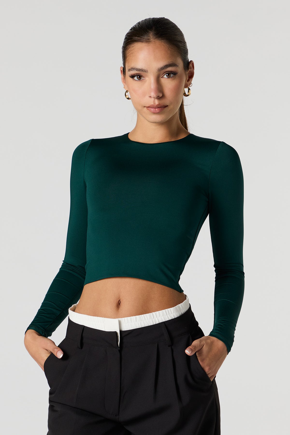 Contour Crewneck Long Sleeve Top