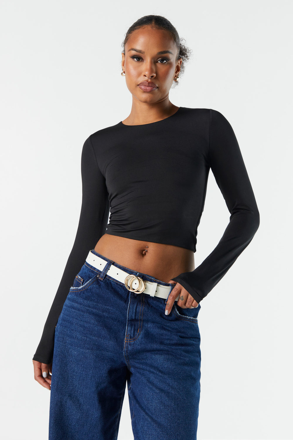 Contour Cropped Long Sleeve Top Contour Cropped Long Sleeve Top 4