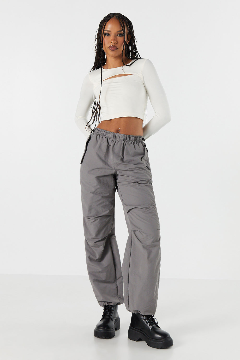 Contour Cut Out Long Sleeve Crop Top Contour Cut Out Long Sleeve Crop Top 10