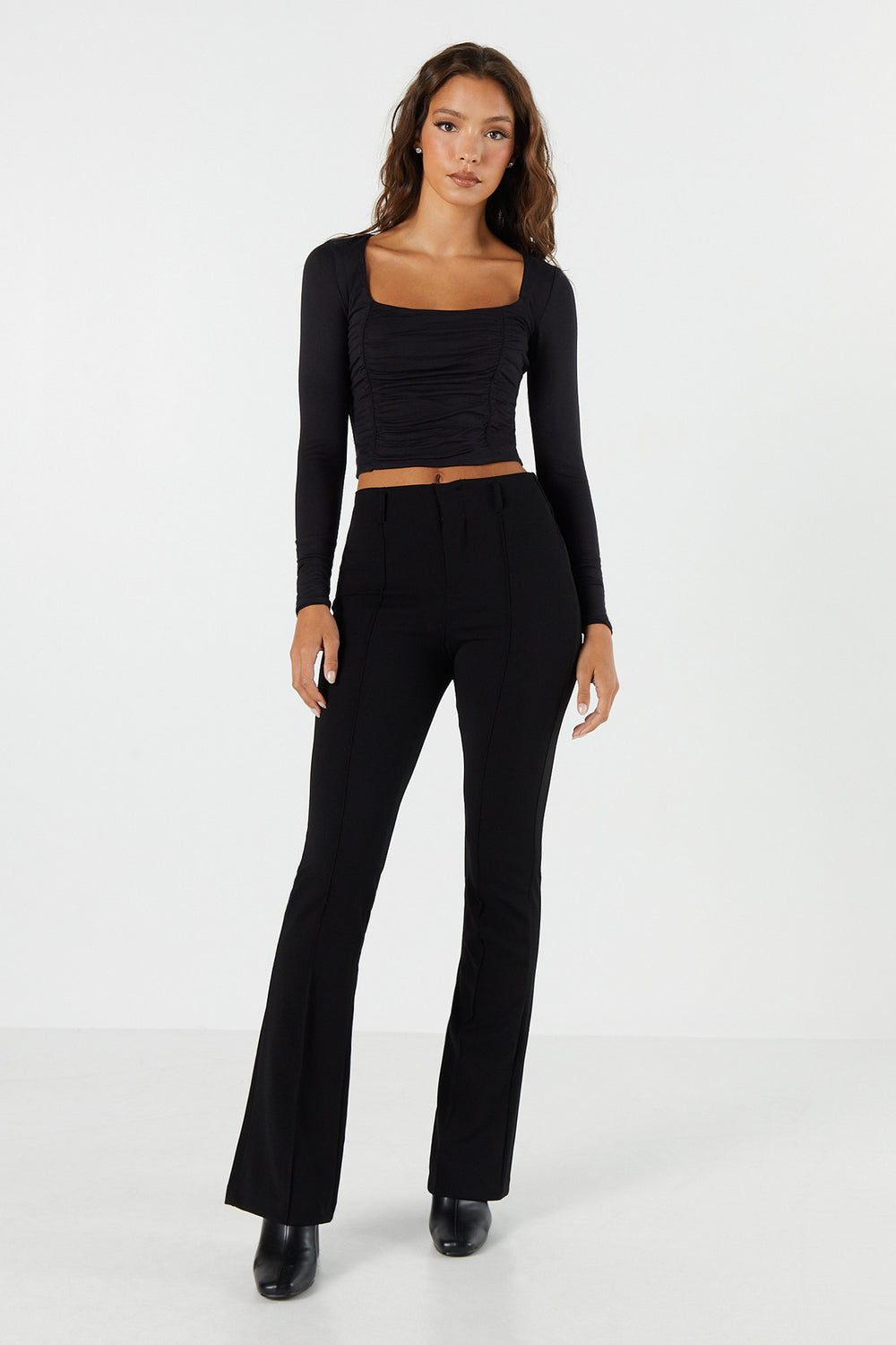 Ruched Long Sleeve Crop Top Ruched Long Sleeve Crop Top 6