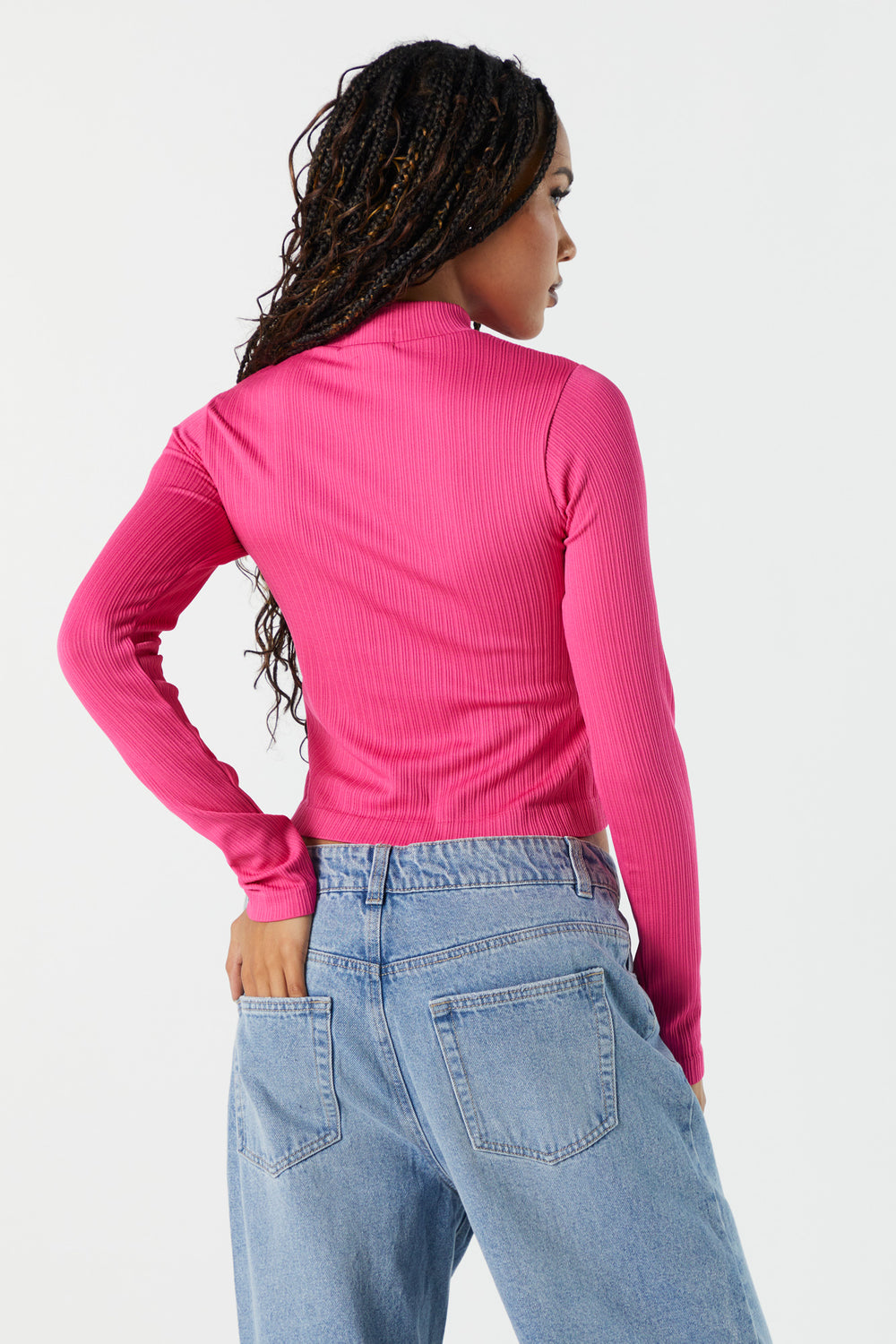 Seamless Ribbed Mock Neck Long Sleeve Top Seamless Ribbed Mock Neck Long Sleeve Top 15