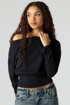 Off Shoulder Long Sleeve Top