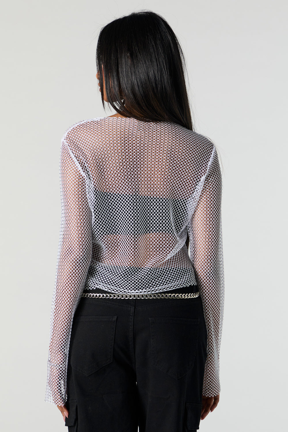 Rhinestone Fishnet Long Sleeve Top Rhinestone Fishnet Long Sleeve Top 10