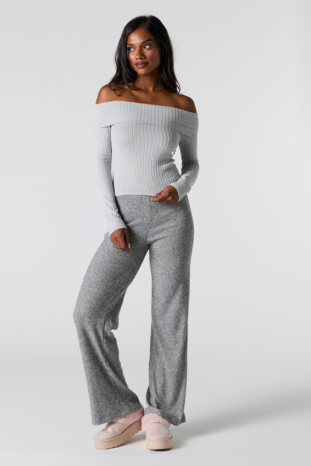 Off Shoulder Ribbed Sweater Off Shoulder Ribbed Sweater 6