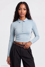 Luxe Heavy Contour Long Sleeve Polo
