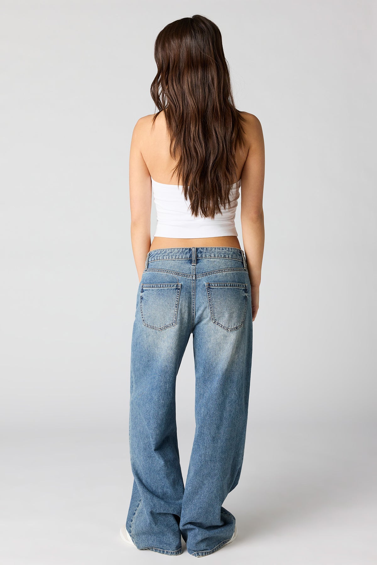 Alt View 3. Ripped Washed Jean - Midnight Blue