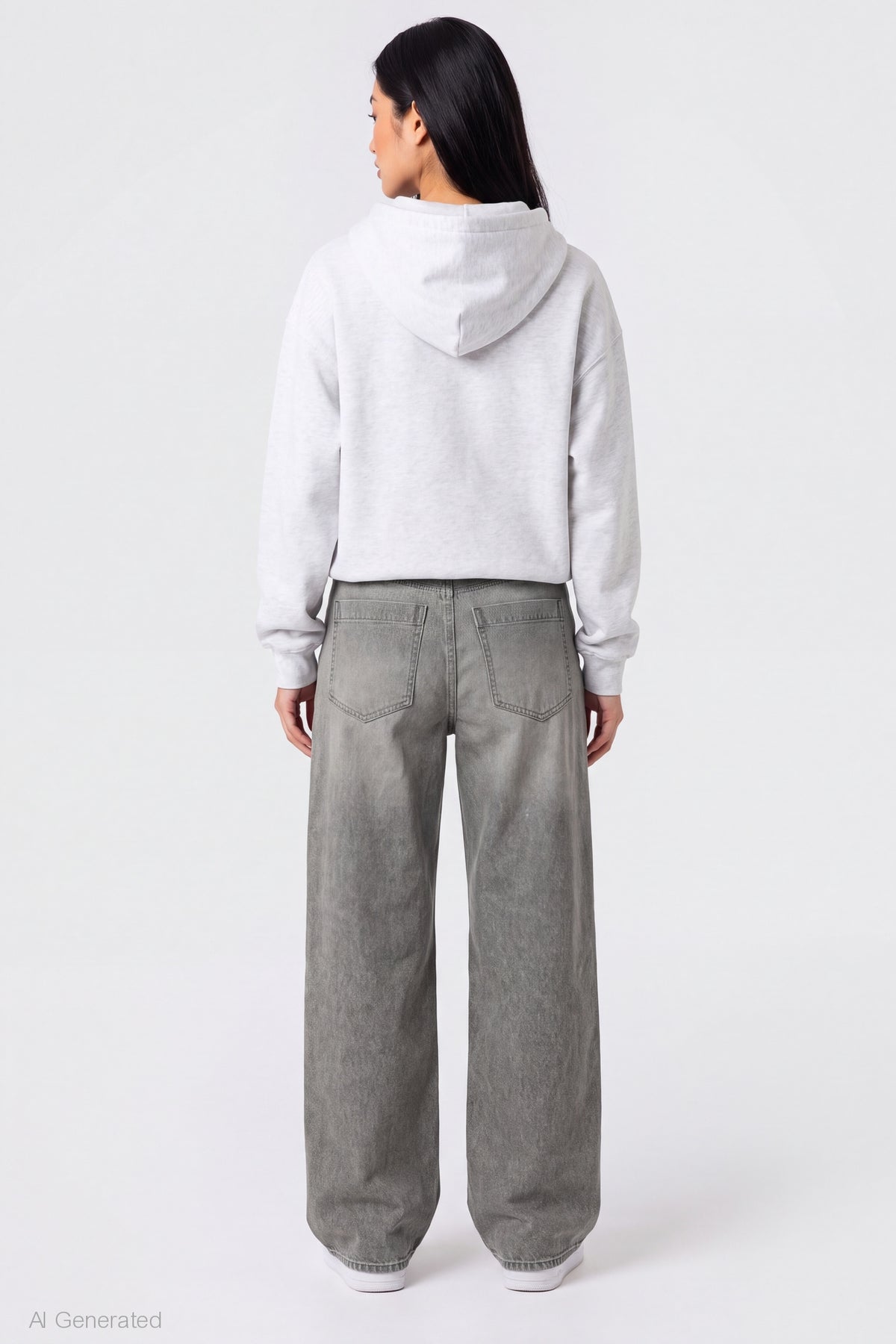 Alt View 2. Mega Baggy Jean with Keychain - Charcoal