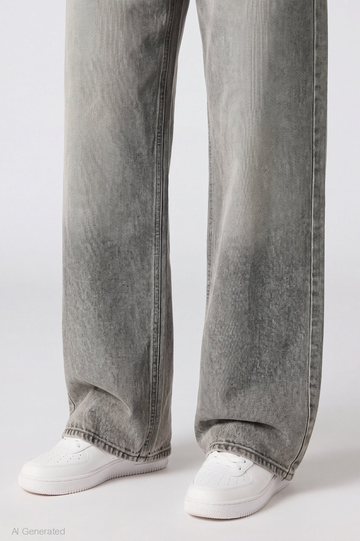Alt View 4. Mega Baggy Jean with Keychain - Charcoal