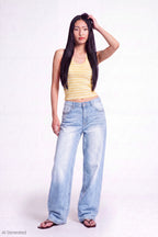 Stretch Low Rise Baggy Jean
