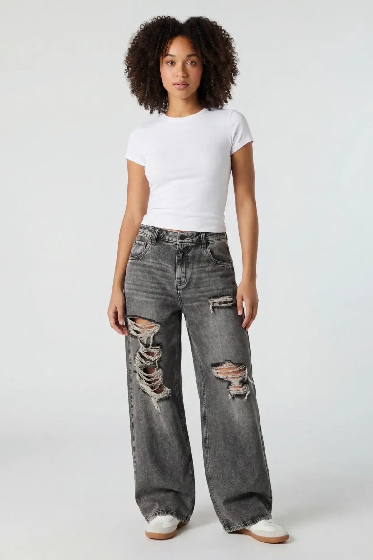 High Rise Ultra Baggy Jean - Charcoal