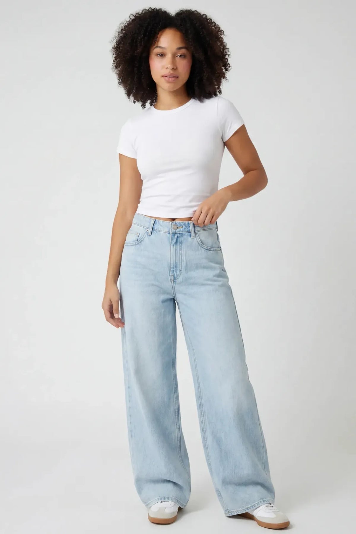 High Rise Ultra Baggy Jean - Light Denim Blue