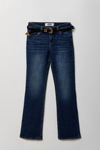Stretch Low Rise Bootcut Belted Jean