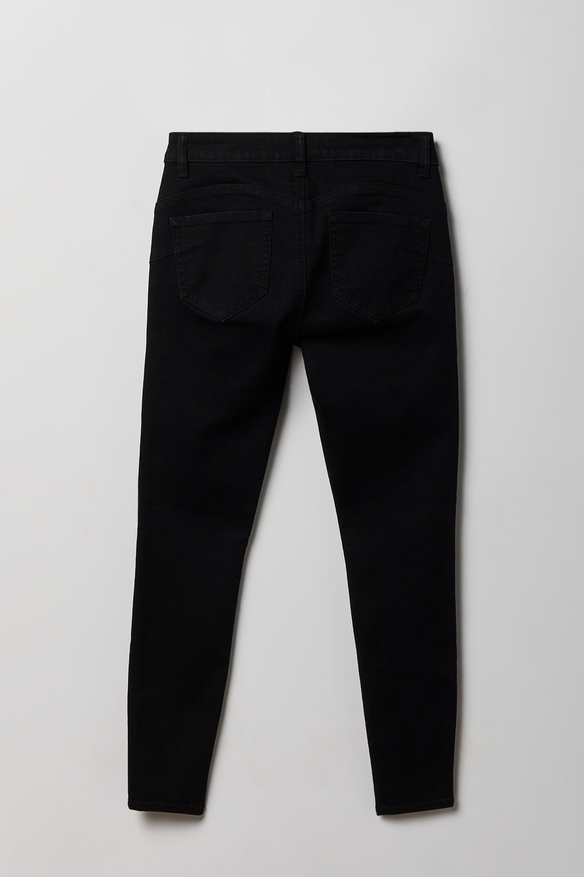 Alt View 5. Stretch Mid Rise Push Up Skinny Jean - Black