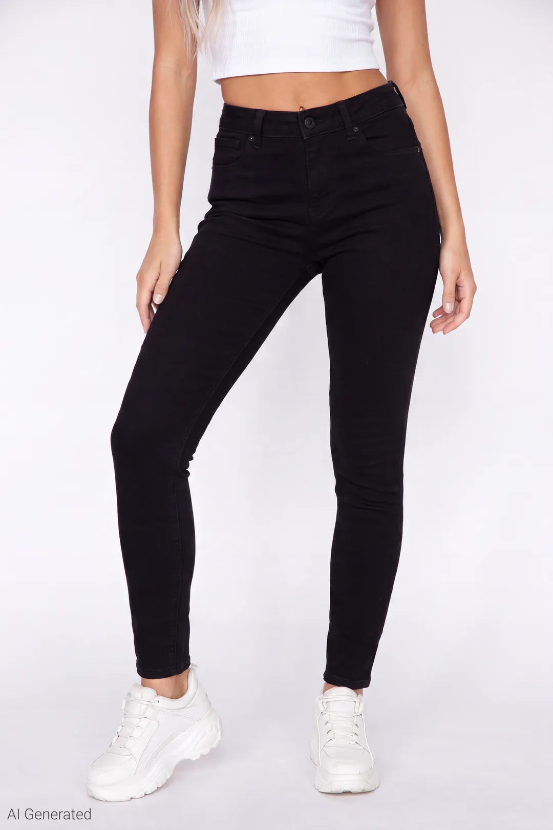 Alt View 3. CR_Imogen_PushUpSkinny_Black_WaistDownFront_1333x2000 - Black