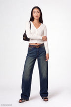 Brooklyn Ripped Low Rise Baggy Jean with Belt