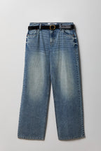 Brooklyn Ripped Low Rise Baggy Jean with Belt