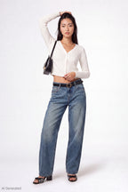 Brooklyn Ripped Low Rise Baggy Jean with Belt