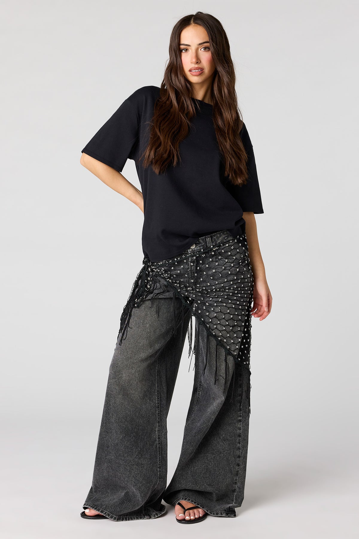 Low Rise Ultra Wide Jean - Black